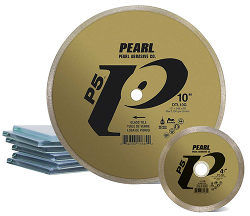 P5 Lames de carreaux de verre. 7 mm Rim 10" x 0.048" x 5/8"