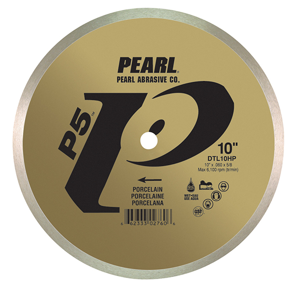 P5 Lame pour porcelaine humide. contour de 9 mm 10" x 0.060" x 5/8"