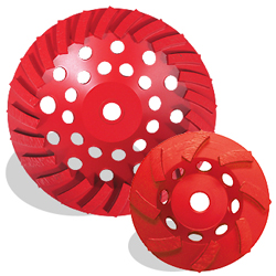 Swirl Cup Wheel P2 Pro-V with 9 segments 5" x 5/8"-11