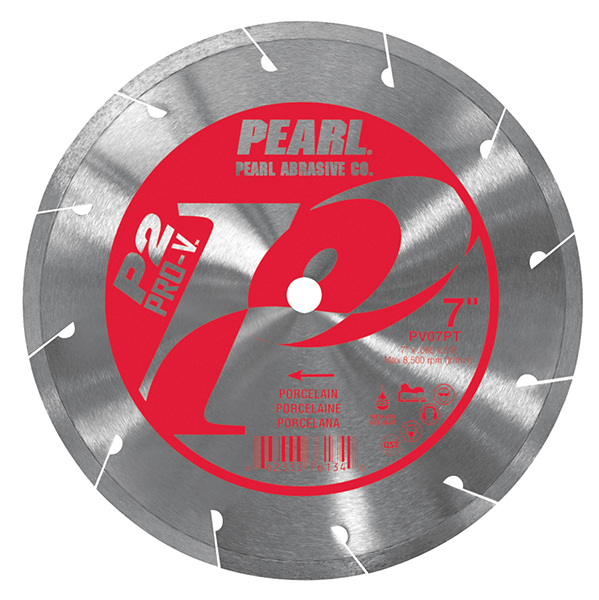 P2 Pro-V Lame pour porcelaine à sec. segment de 8 mm 4 1/2" x 0.060" x 7/8" - 5/8"