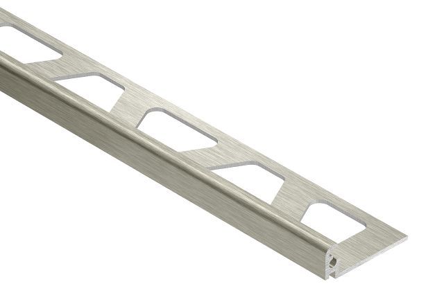 JOLLY Wall Tile Edge Trim Anodized Aluminum Brushed Nickel 3/8" (10 mm) x 8' 2-1/2"