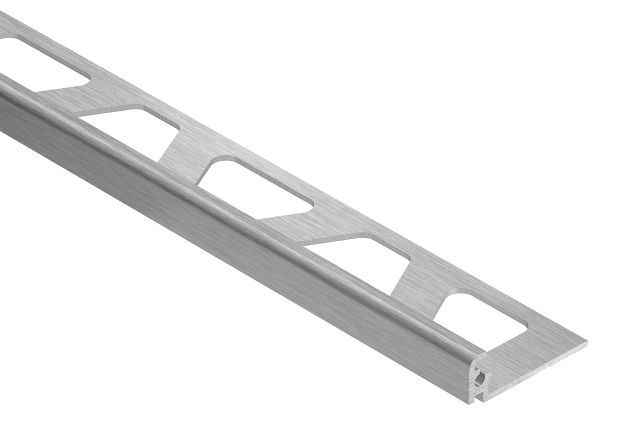 JOLLY Wall Tile Edge Trim Anodized Aluminum Brushed Chrome 7/16" (11 mm) x 8' 2-1/2"