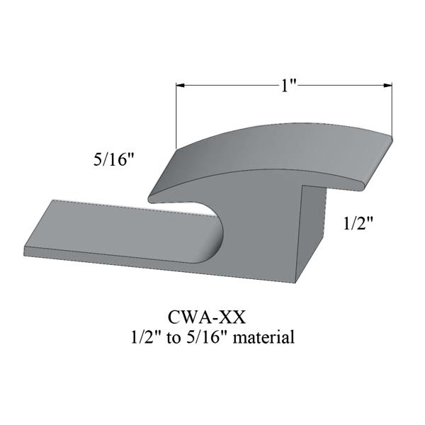 Vinyl Adaptors #71 Storm Cloud 5/16" to 1/2" material 12'