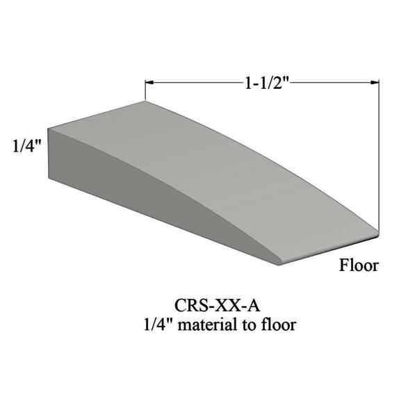 Vinyl Reducers #08 Icicle 1/4" material to floor 1-1/2" x 12'