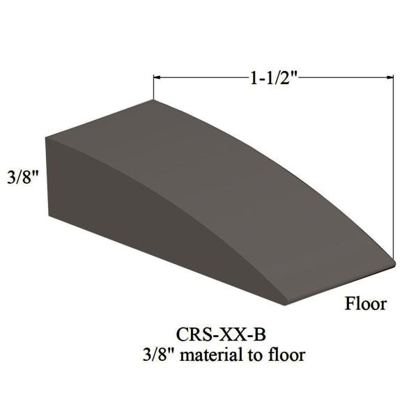 Vinyl Reducers #TB1 Peppercorn 3/8" material to floor 1-1/2" x 12'