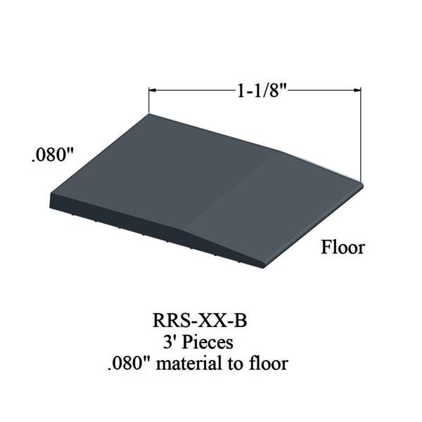 Vinyl Reducers #18 Navy Blue 1/16" material to floor 1-1/8" x 3'