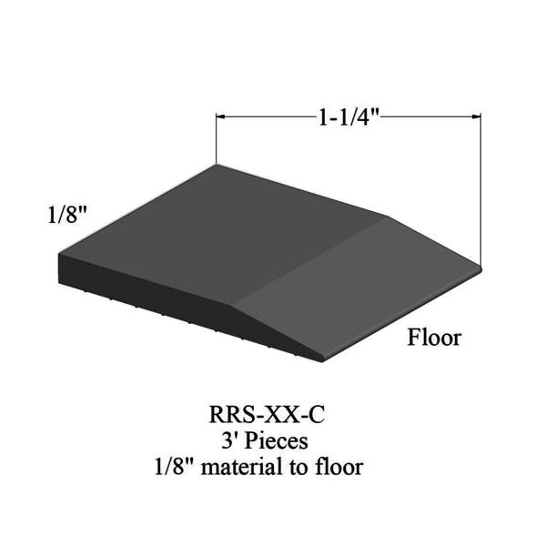 Vinyl Reducers #40 Black 1/8" material to floor 1-1/4" x 3'