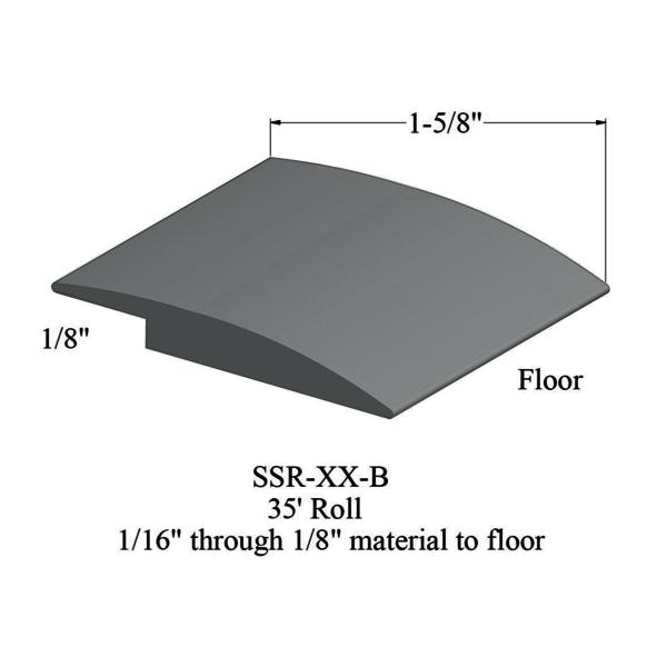 Vinyl Reducers #28 Medium Grey 1/16" or 1/8" material to floor 1-5/8" x 35'