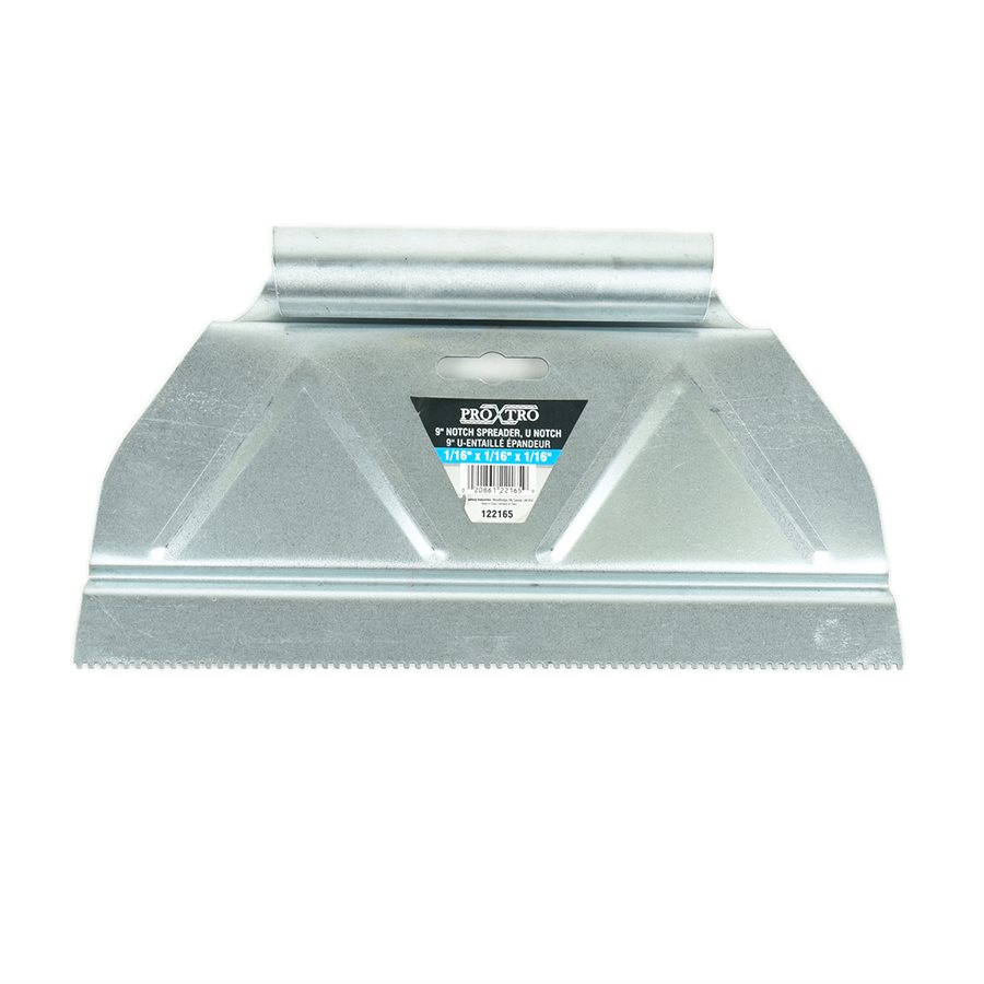 Square-Notch Adhesive Spreader Tooltech ProXtro Galvanized Steel 1/16" x 1/16" x 1/16"