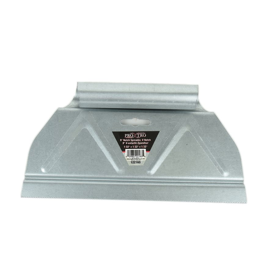 V-Notch Adhesive Spreader Tooltech ProXtro Galvanized Steel 1/32" x 1/32" x 1/32"