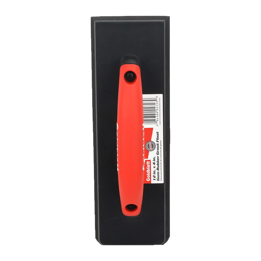 Grout Float Goldblat Rubber Gum with Ergonomic Handle Red 4" x 12"