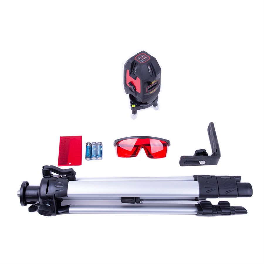 Leveling Laser Impact Resistant Tooltech Xpert with Tripod and 360° Rotating Base