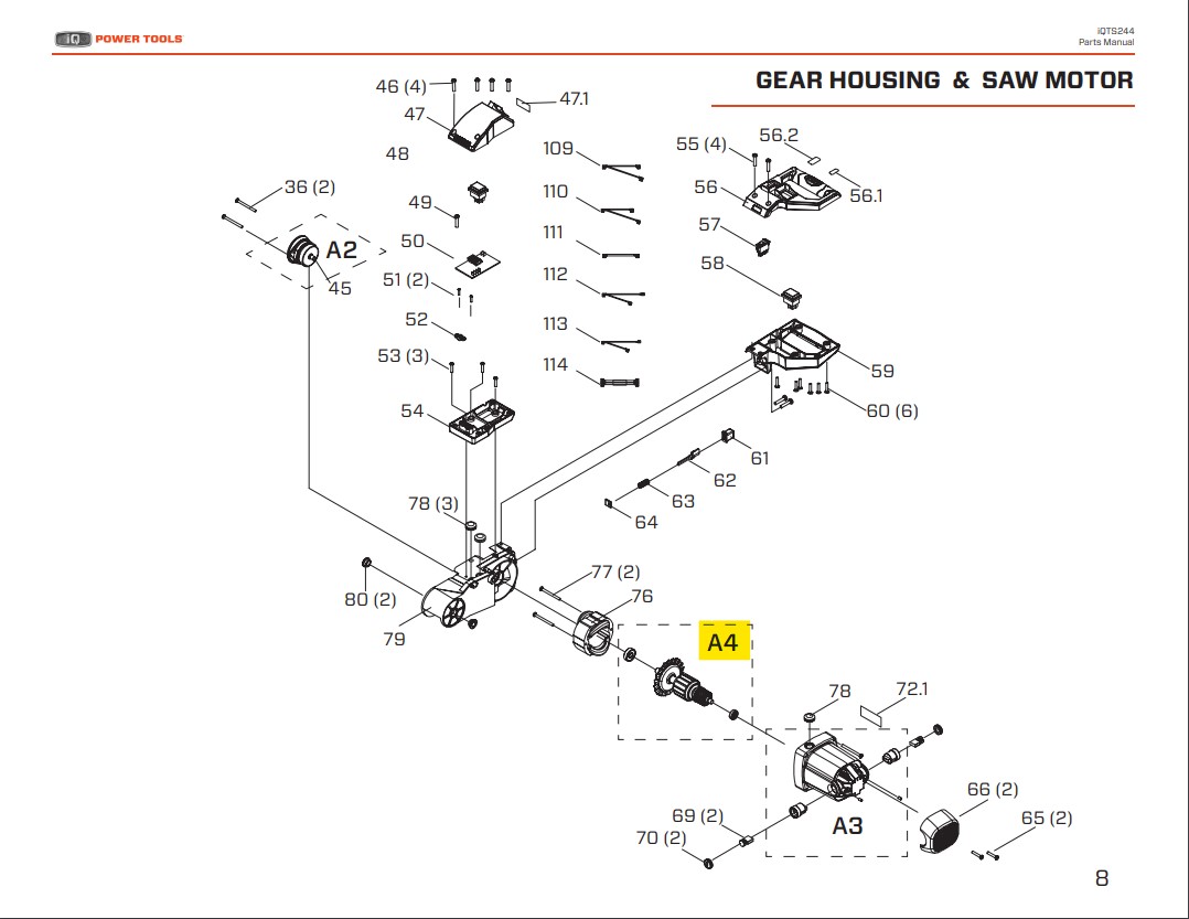 iQ Power Tools Armature Assembly for iQTS244 FloorBox