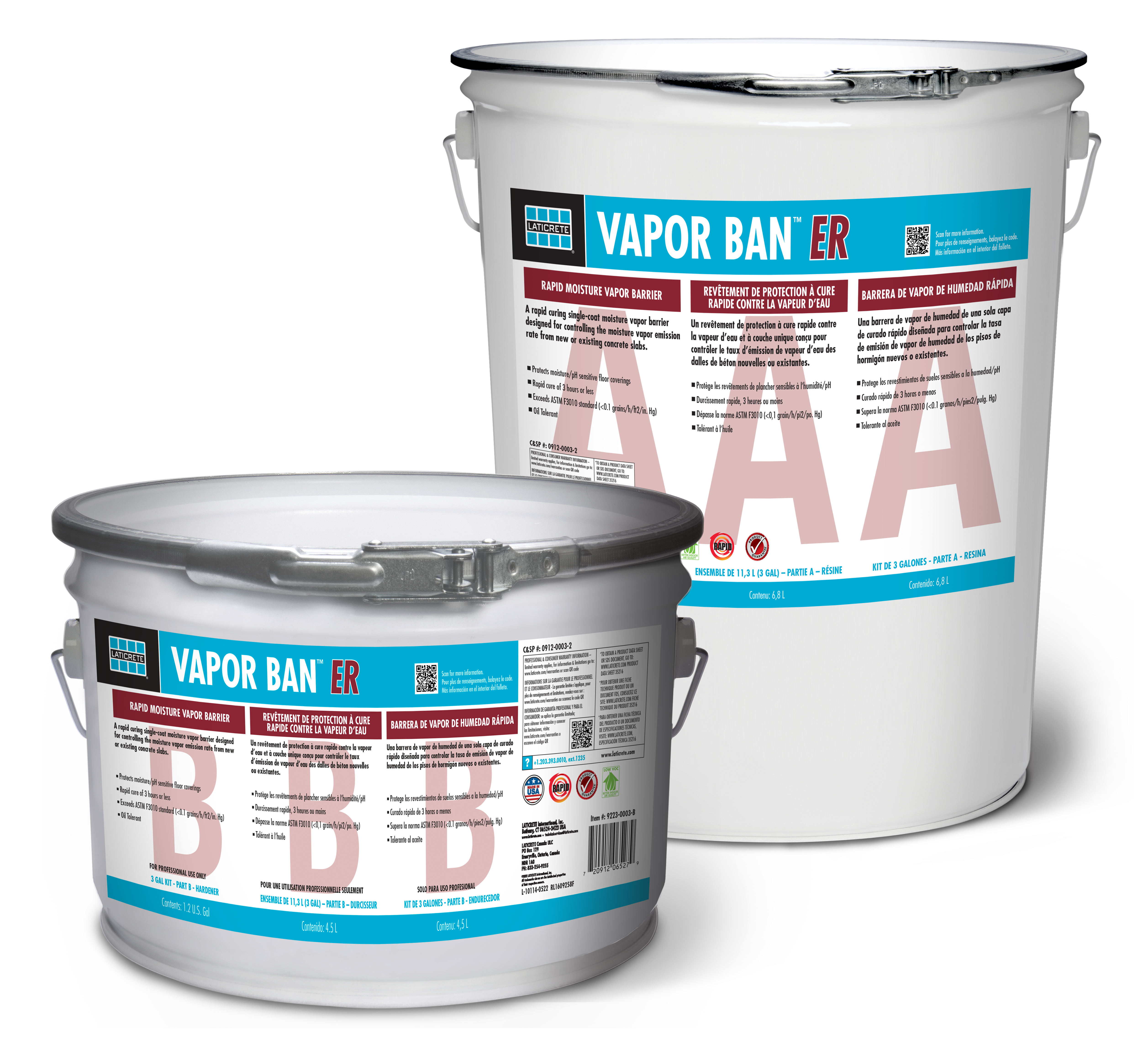 Vapor Ban Primer ER Epoxy Coating Mini Unit Kit Part A & B - 3 gal