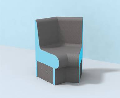 Shower Bench Corner Sanoasa Comoda Straight 135° 23-5/8" x 25-63/64" x 24-13/32"