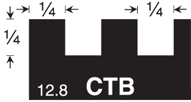 Versablade Trowel Blade Square-Notch 1/4" x 1/4" x 1/4"