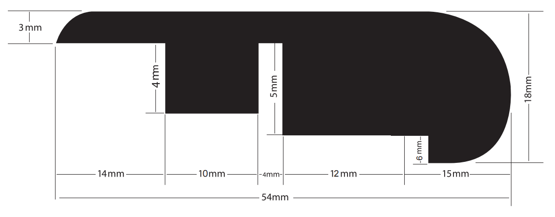 Vinyl Evolution Magma XL Zao Stair Nose 94"