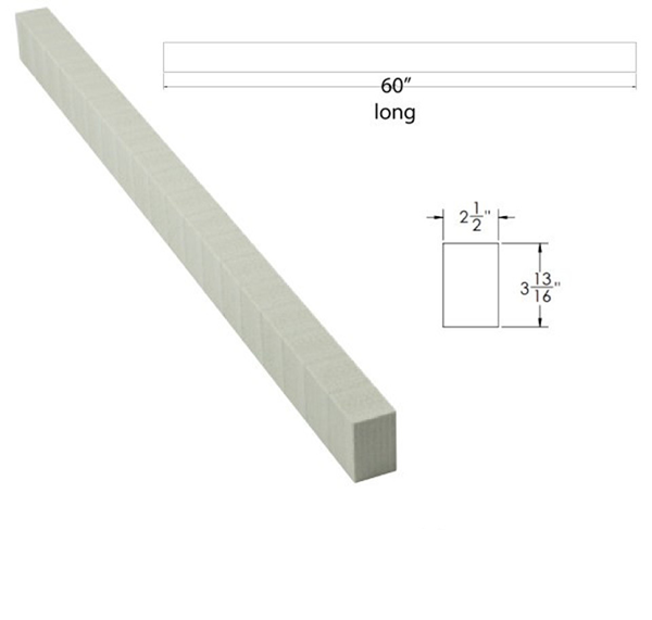 Shower Curb QuickDrain ShowerLine 2-1/2" x 3-13/16" x 60"