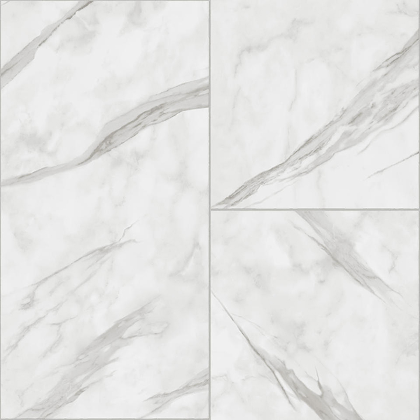 Vinyl Sheet Easy Living Carrara Bianca 12' - 2.5 mm (Sold in Sqyd)