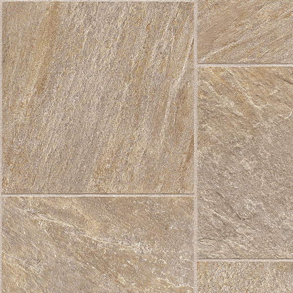 Vinyl Sheet Lifetime Quartzite Tile Brown 12' - 3 mm (Sold in Sqyd)