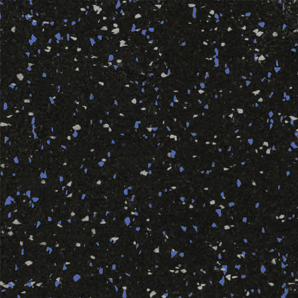 Rubber Tile Rubber Sport Blue Grey Loose Lay 36" x 36"