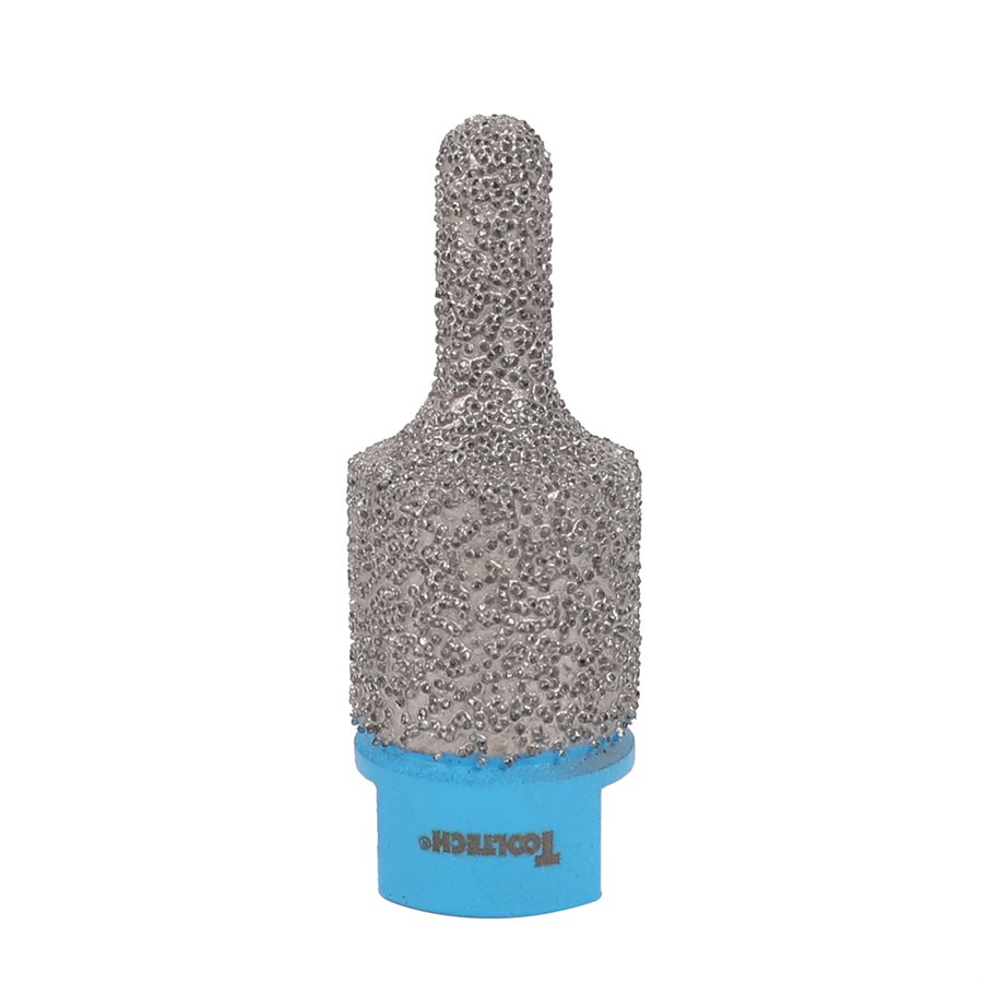 Finger Vacuum Brazed Diamond Mill Bit 5/8"-11 Thread 25-Grit 3/8" to 1"