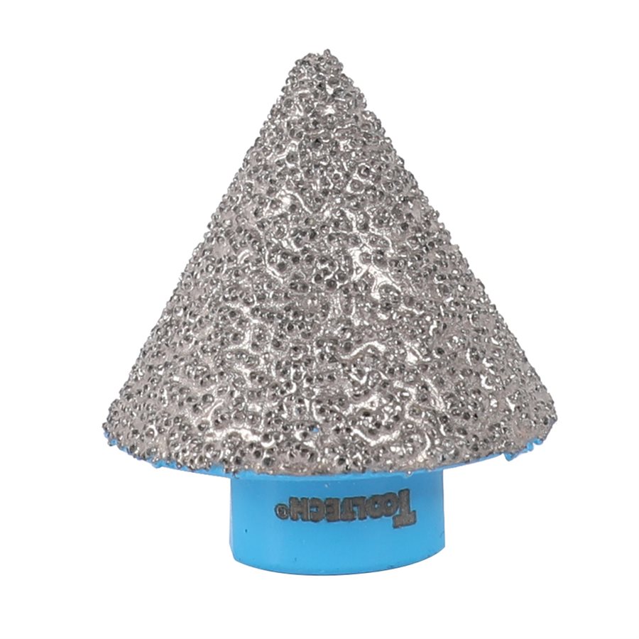 Conical Vacuum Brazed Diamond Mill Bit 5/8"-11 Thread 25-Grit 1/16" to 1-1/2"