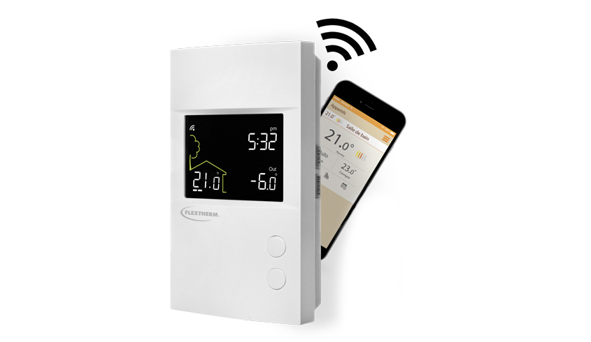 Thermostat Concerto Connect WIFI programmable à distance 120V/240V avec DDFT