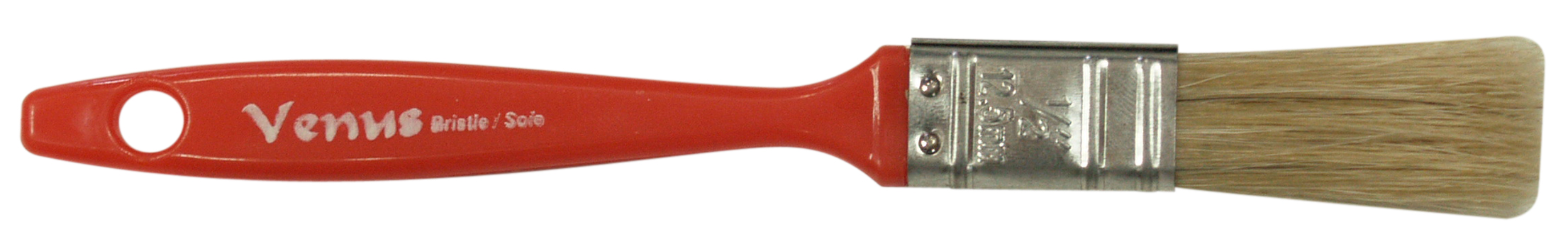 Pinceau utilitaire 1/2" Venus avec manche en plastique rouge (soie blanche)