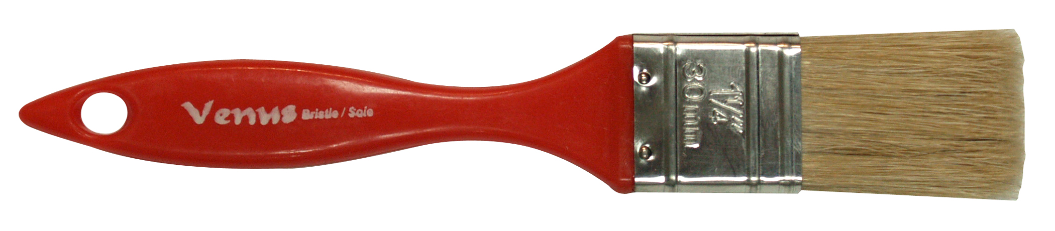Pinceau utilitaire 1 1/4" Venus avec manche en plastique rouge (soie blanche)