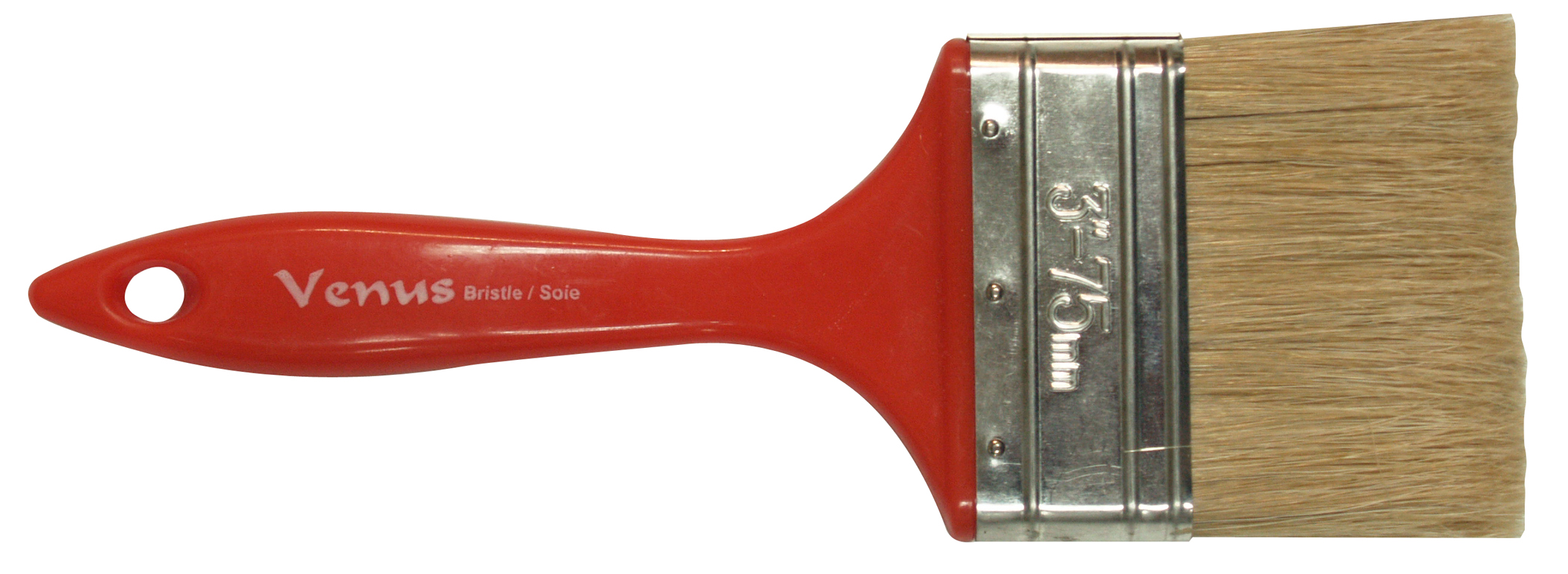 Pinceau utilitaire 3" Venus avec manche en plastique rouge (soie blanche)
