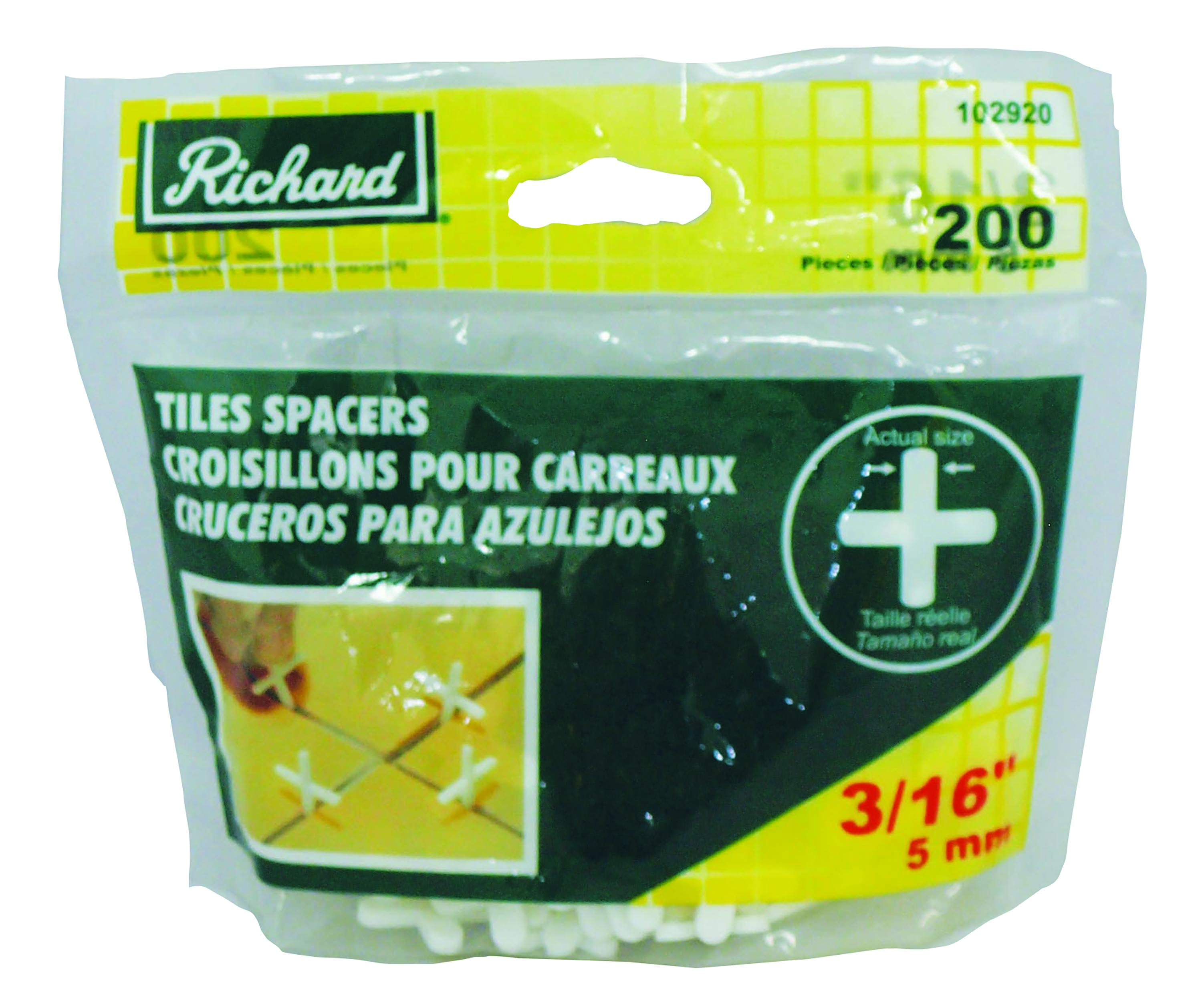 Floor Tile Spacer 3/16" (Pack of 200)