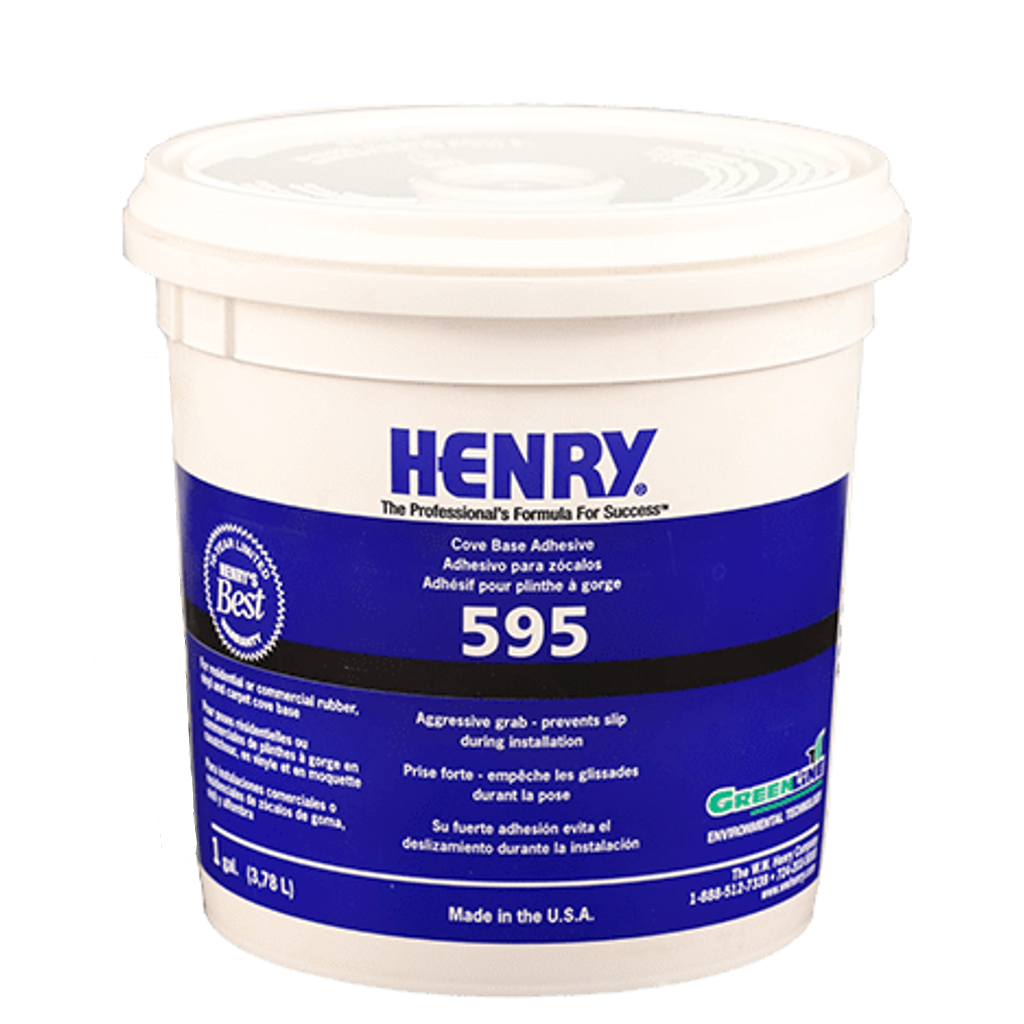 Cove Base Adhesive Henry 595 White 3.78 L