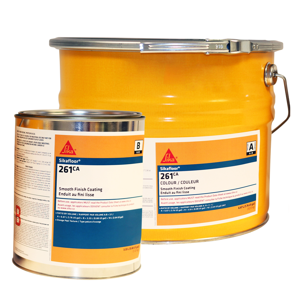 Smooth Finish Coating Sikafloor-261 Ca RAL 7030 Stone Grey Part A + B - 10 L