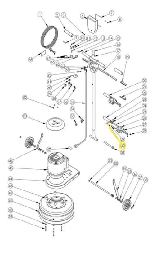 Replacement Dowel Pin for 17" Pro Buffers