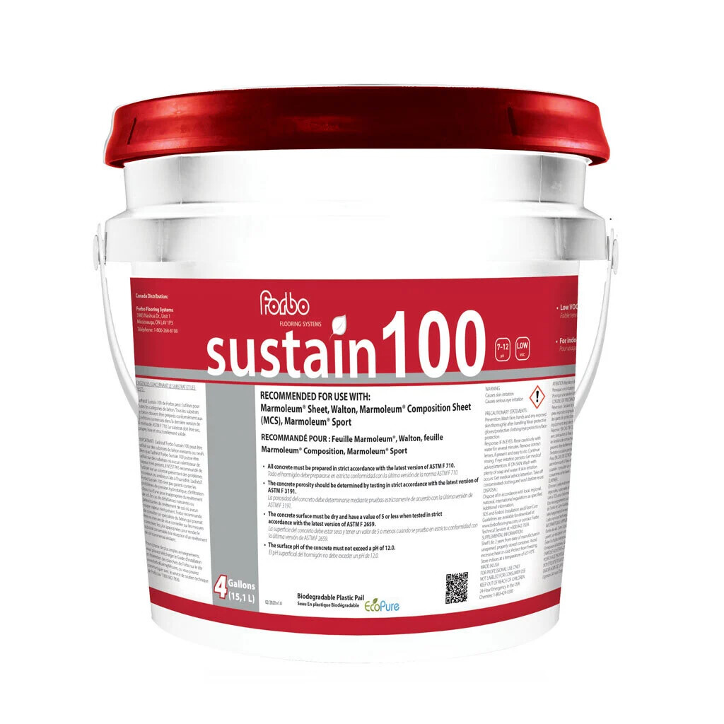 Sustain 100 Adhesive for Marmoleum Sheets - 4 gal