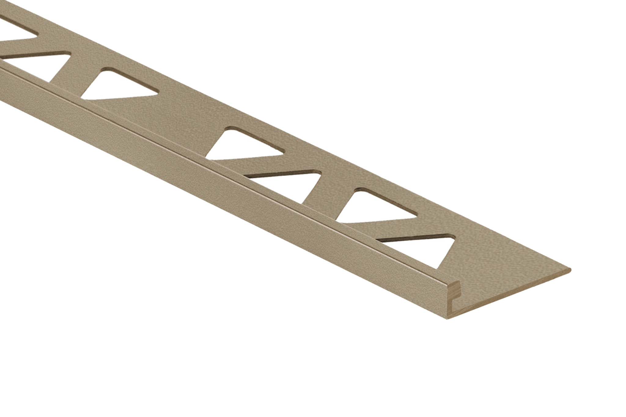 Tile Edge Trim Pro-Coat Powder Coated Aluminum Matte Titanium - (4.5 mm) 3/16" x 8'