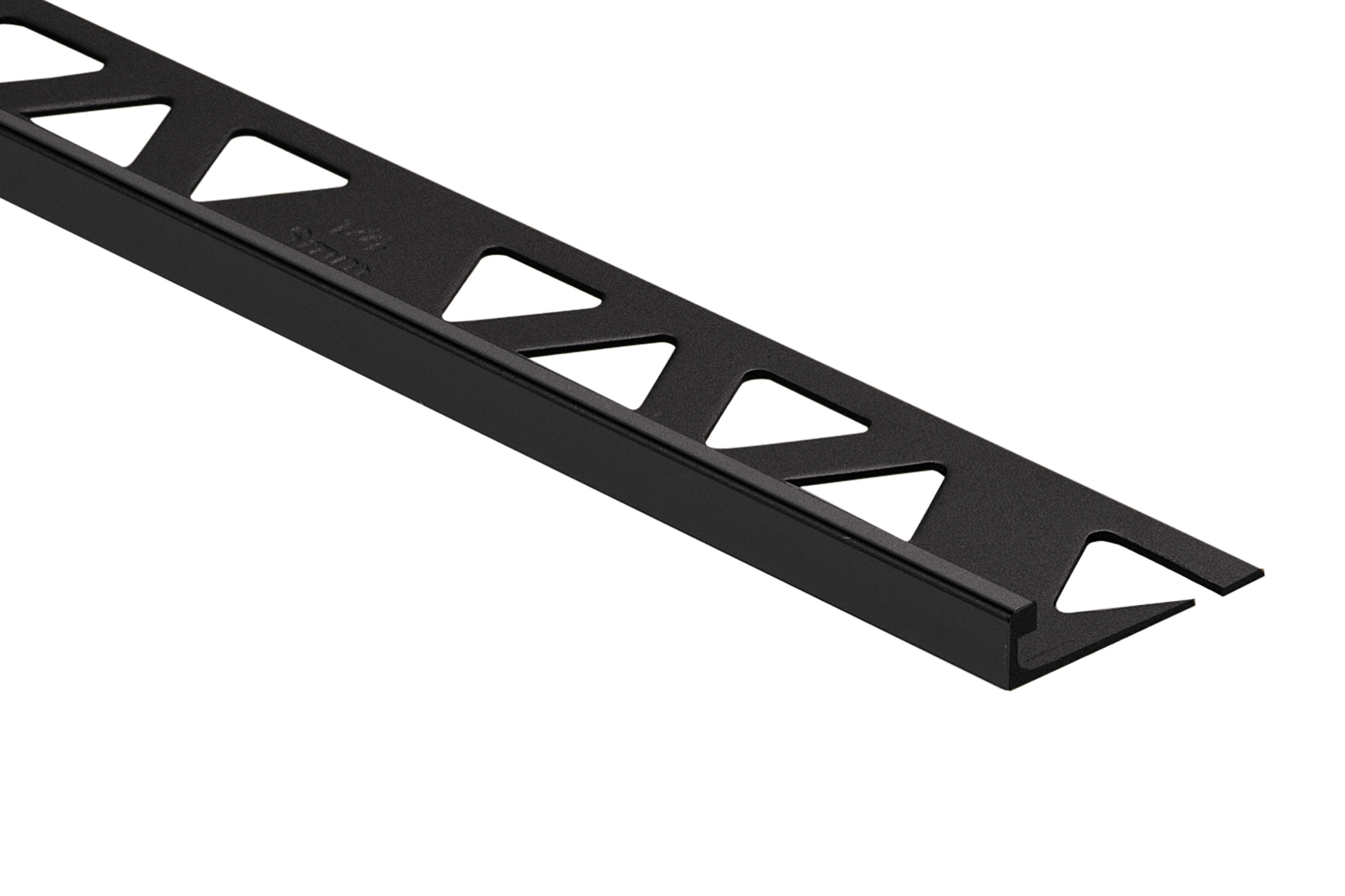 Tile Edge Trim Pro-Coat Powder Coated Aluminum Matte Black - (6 mm) 1/4" x 8'