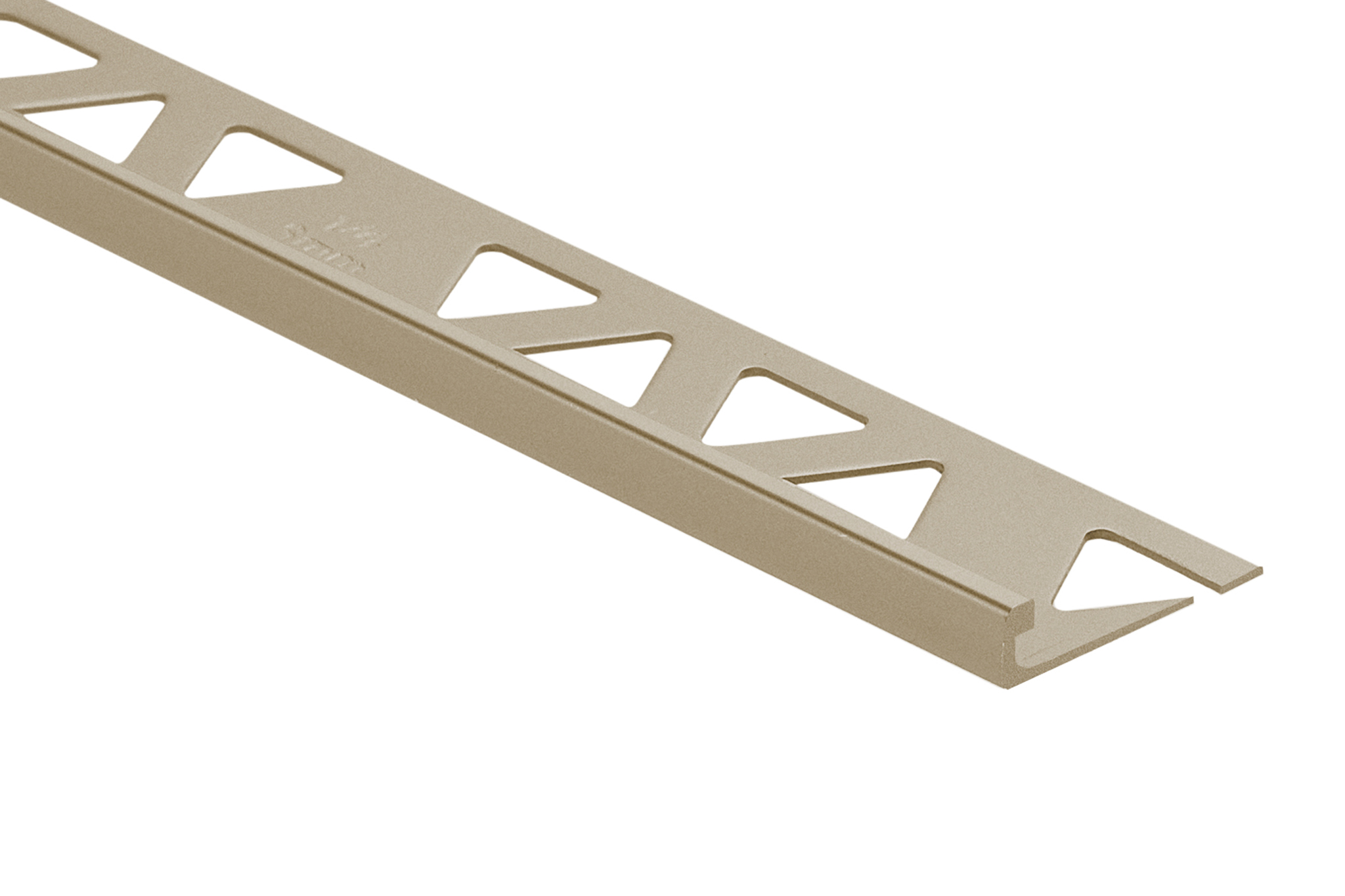 Tile Edge Trim Pro-Coat Powder Coated Aluminum Matte Titanium - (6 mm) 1/4" x 8'