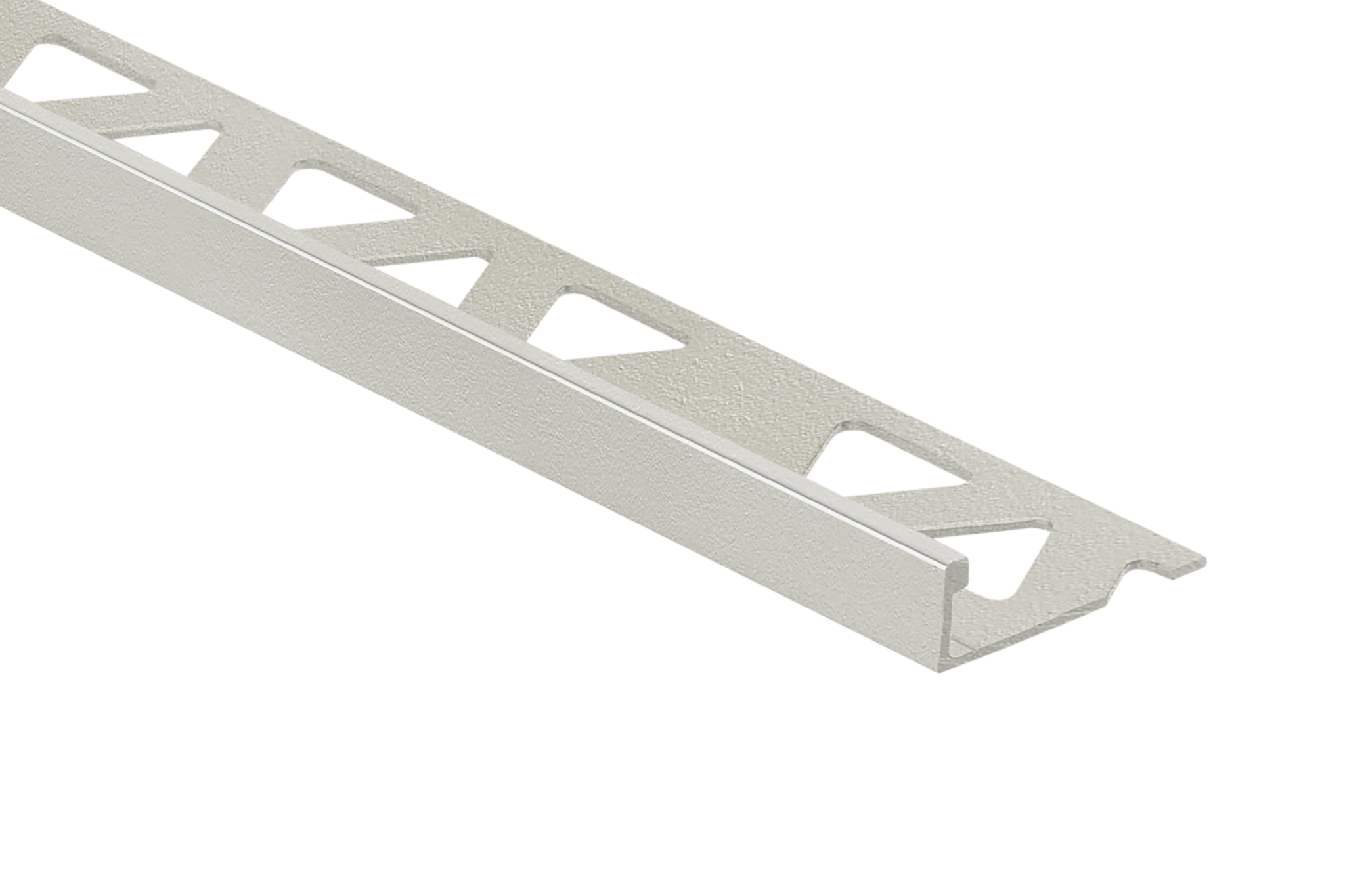 Tile Edge Trim Pro-Coat Powder Coated Aluminum Matte Shell Greige - (8 mm) 5/16" x 8'
