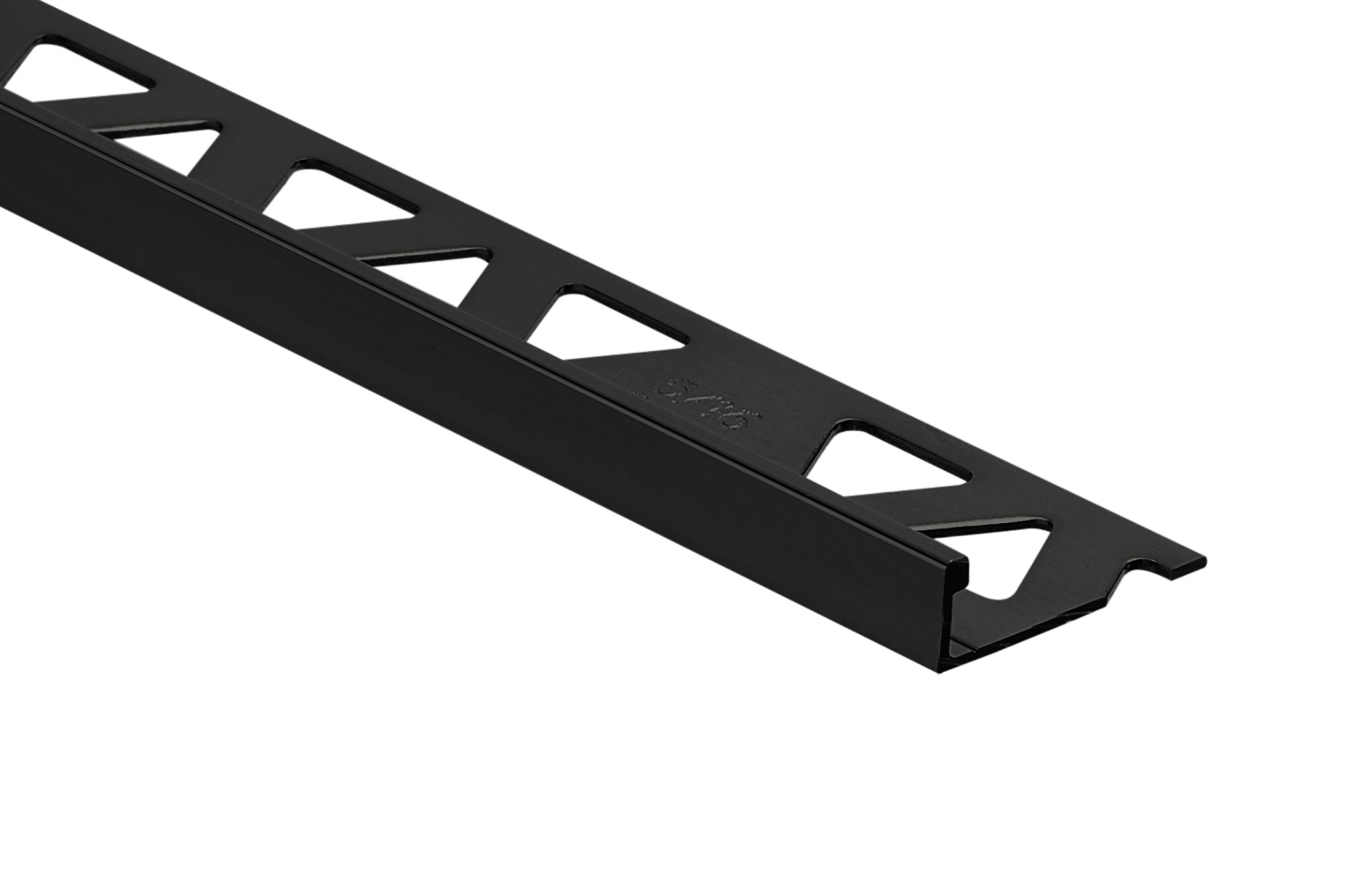 Tile Edge Trim Pro-Coat Powder Coated Aluminum Matte Black - (8 mm) 5/16" x 8'