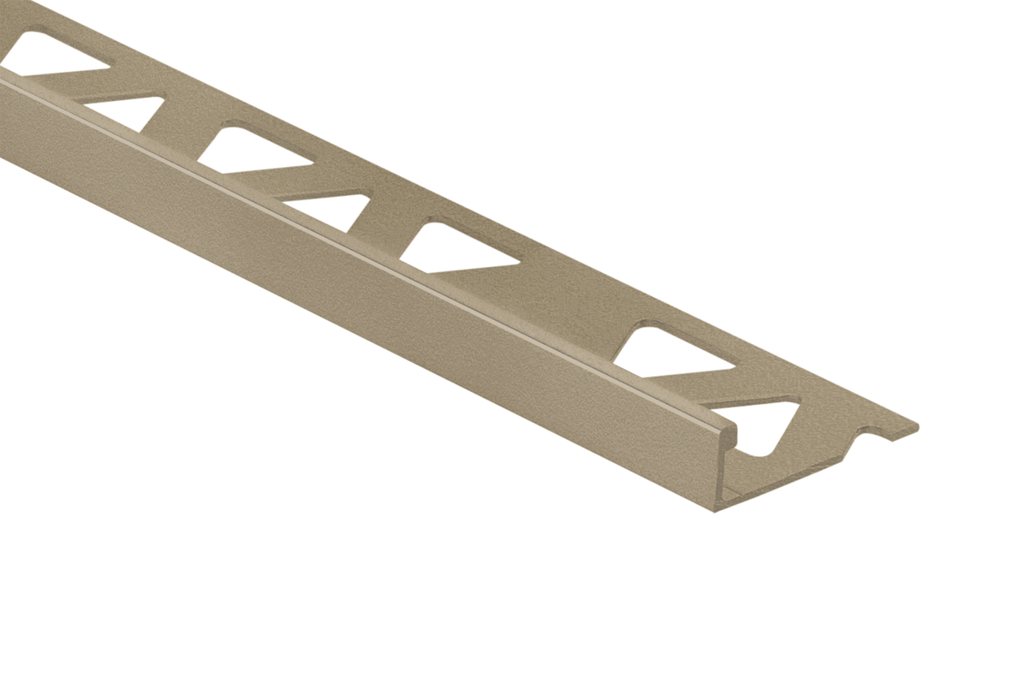 Tile Edge Trim Pro-Coat Powder Coated Aluminum Matte Titanium - (8 mm) 5/16" x 8'