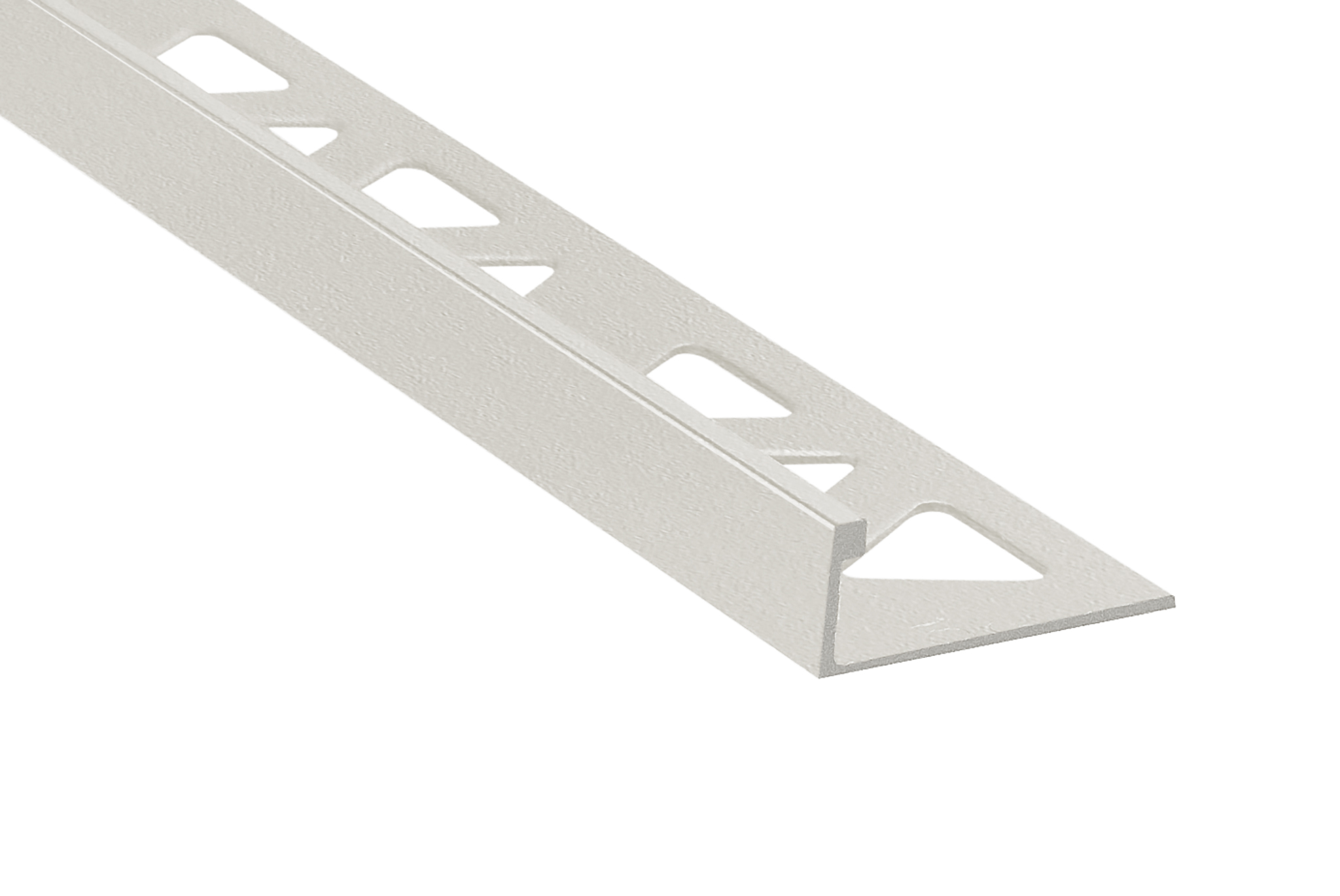 Tile Edge Trim Pro-Coat Powder Coated Aluminum Matte Shell Greige - (10 mm) 3/8" x 8'