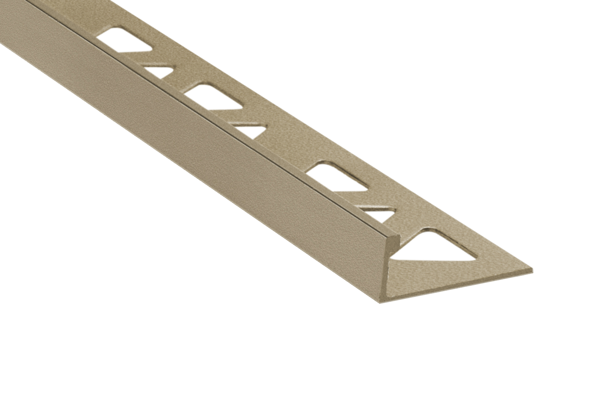 Tile Edge Trim Pro-Coat Powder Coated Aluminum Matte Titanium - (10 mm) 3/8" x 8'