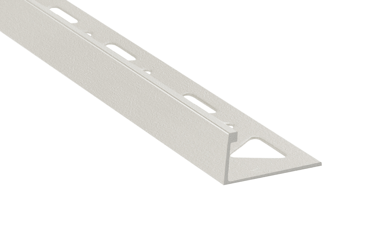 Tile Edge Trim Pro-Coat Powder Coated Aluminum Matte Shell Greige - (12.5 mm) 1/2" x 8'