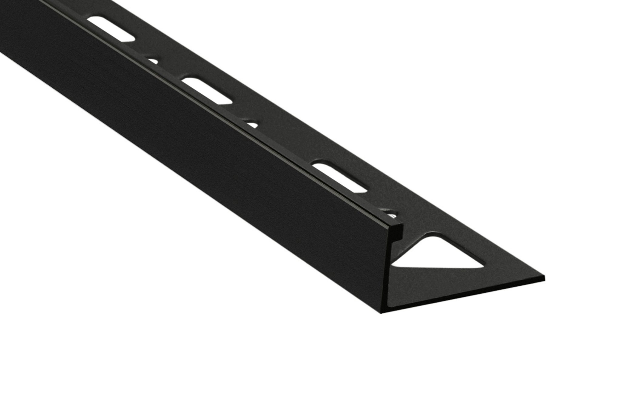Tile Edge Trim Pro-Coat Powder Coated Aluminum Matte Black - (12.5 mm) 1/2" x 8'