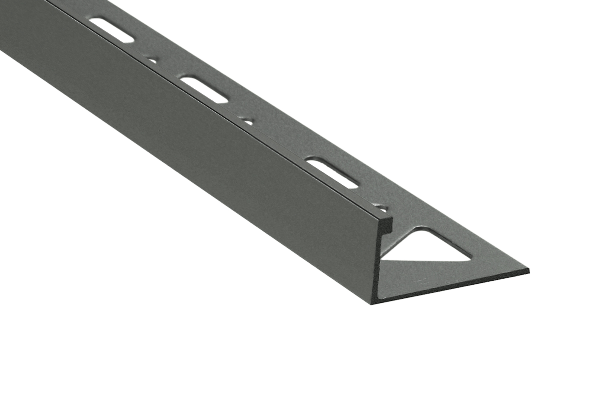 Tile Edge Trim Pro-Coat Powder Coated Aluminum Matte Thunder Grey - (12.5 mm) 1/2" x 8'