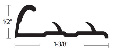 1/2" Premium Pin Clampdown Nickel finish - 12'