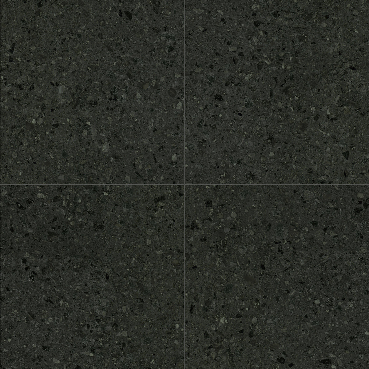 Vinyl Tile Milano Stone Soft Black 18" x 18"