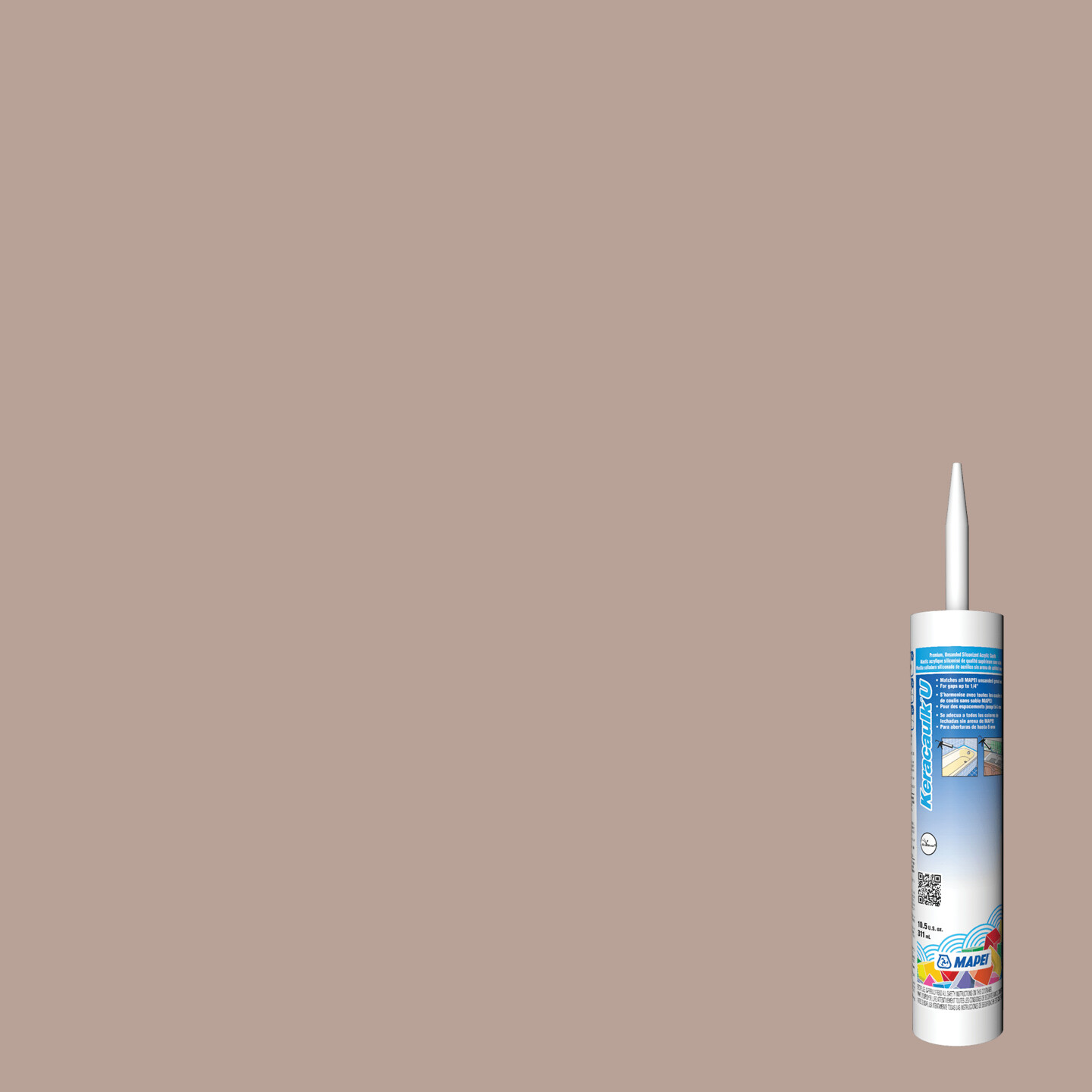 Keracaulk U Unsanded Siliconized Acrylic Caulk #5224 Wicker 311 mL